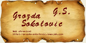 Grozda Sokolović vizit kartica